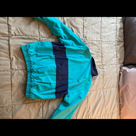 Retro Land's End 3-quarter Zip Windbreaker - Picture 2 of 2